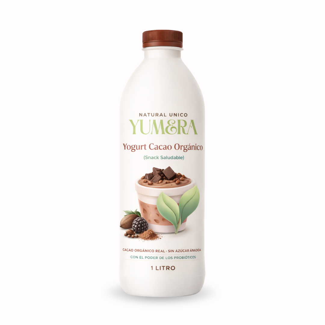 Yogurt Yumera Cacao Orgánico (Snack Saludable) - 1 Litro